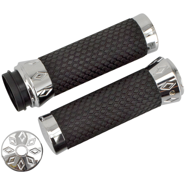 GENUINE ZODIAC ARGYLE GRIP SETS GZP Argyle grip set cable Chrome