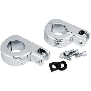 UNIVERSAL CRUISER PEG MOUNTS FOR 1 1/4" ENGINE GUARDS GZP Chrome billet foot peg bar mounts