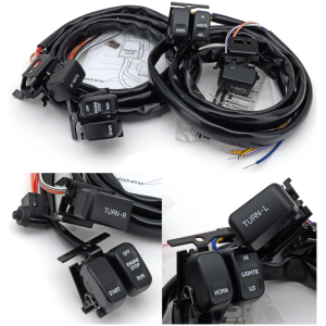 ERGONOMIC HANDLEBAR SWITCHES FOR 1996-2013 MODELS GZP Black handlebar switch kit 96-06