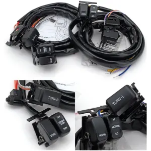 ERGONOMIC HANDLEBAR SWITCHES FOR 1996-2013 MODELS GZP Black handlebar switch kit 96-06
