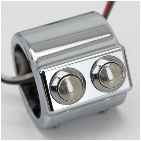 GENUINE ZODIAC PRIME CUSTOM HANDLEBAR SWITCHES GZP Prime chrome custom dual switch kit