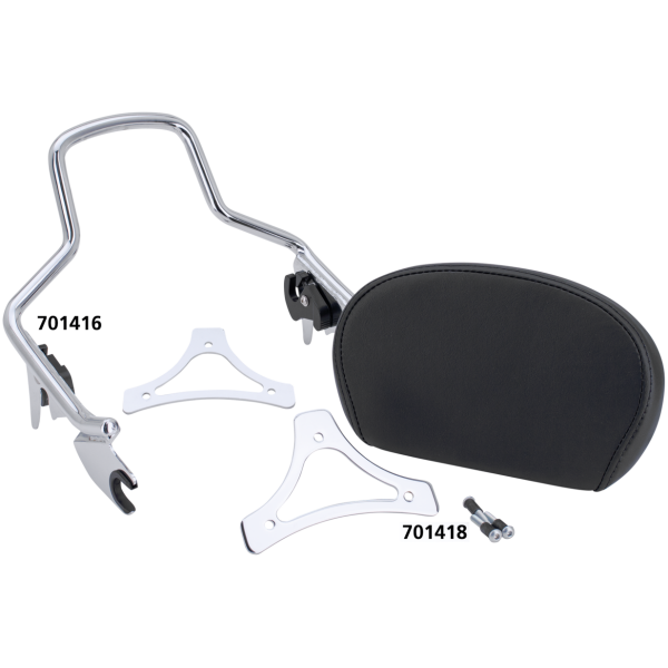 DETACHABLE SISSY BARS FOR TOURING Short Passenger Back Pad Smooth