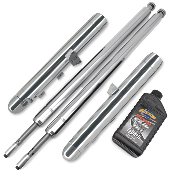 TON PELS SIGNATURE "NAKED BUBBA" FRONT FORKS Naked Bubba fork legs 4" over stock FL