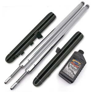 TON PELS SIGNATURE "NAKED BUBBA" FRONT FORKS Naked Blk Bubba fork legs 6"over stk FL