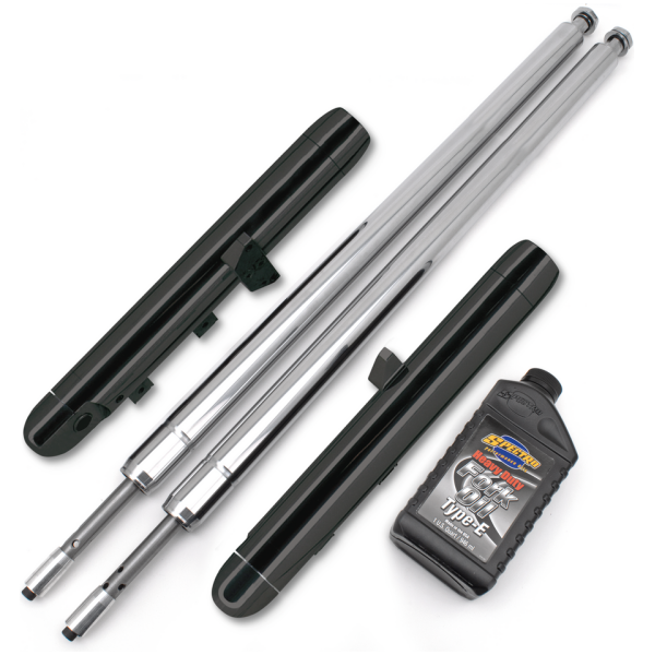TON PELS SIGNATURE "NAKED BUBBA" FRONT FORKS Naked Blk Bubba fork legs 8" over st FL
