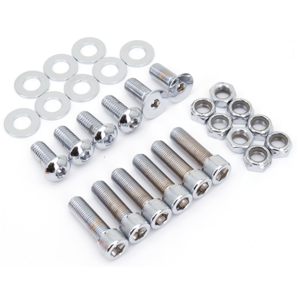 CHROME PLATED BOLT KITS Fender strut screw kit Allen/Flat FXST
