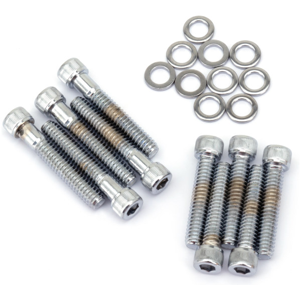 CHROME PLATED BOLT KITS Allen screws Transm.side cover FLHR/FLTR