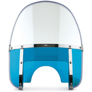 NATIONAL CYCLE BEADED HEAVY DUTY WINDSHIELD NC Heritage 5-Bolt HD Round Top Blue