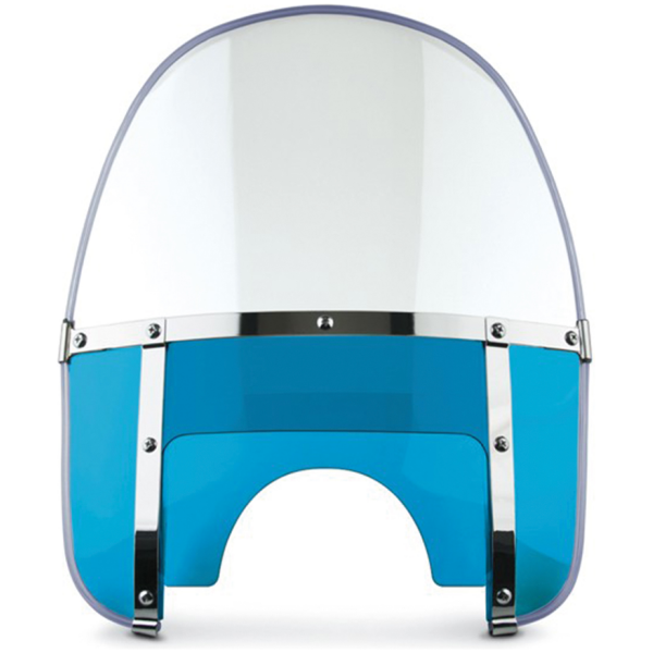 NATIONAL CYCLE BEADED HEAVY DUTY WINDSHIELD NC Heritage 5-Bolt HD Round Top Blue