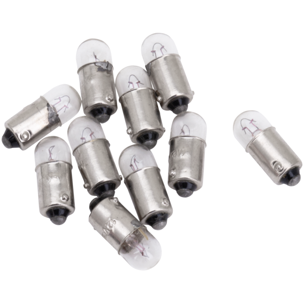 INSTRUMENT AND FENDER LIGHT BULB 10pck Bulb 12V3W BA9S cylindrical head