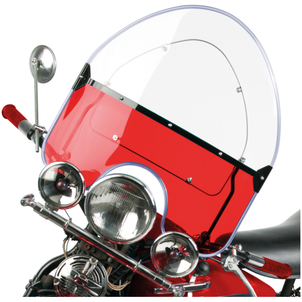 NATIONAL CYCLE REPLICA 1936-1948 WINDSHIELDS NC Vintage Beaded Shield Red BT36-48