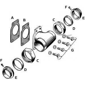 MANIFOLD PARTS FOR KNUCKLEHEAD & PANHEAD Linkert insulator spacer .266"