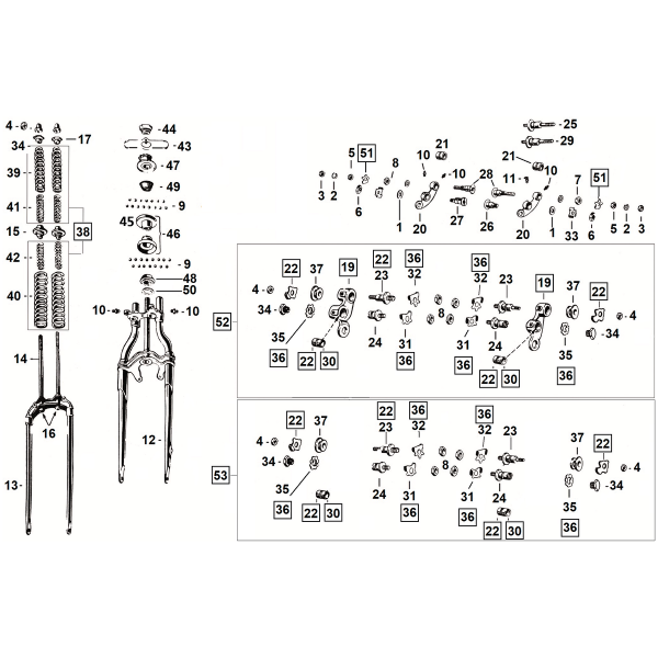 PARTS FOR OLD STYLE SPRINGER FORKS