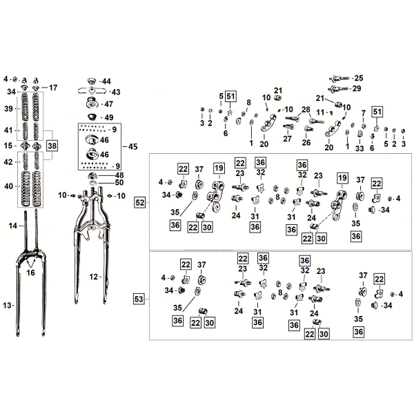 PARTS FOR OLD STYLE SPRINGER FORKS