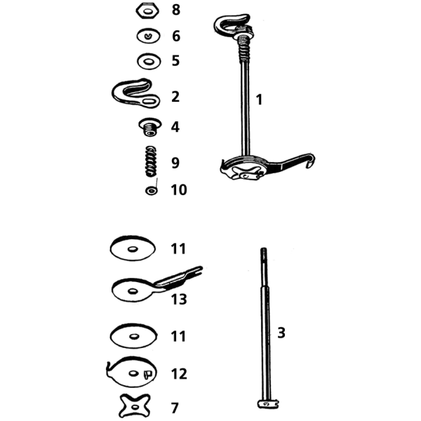 OLD STYLE SPRINGER FORK STEERING DAMPER 1936 THRU 1957 Screw, Adjusting Steeringdamper, prkrzd