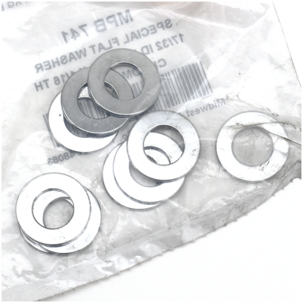 SPECIAL SIZE CHROME-PLATED FLAT WASHERS 10pck Washers 17/32 x 1 x 1/16