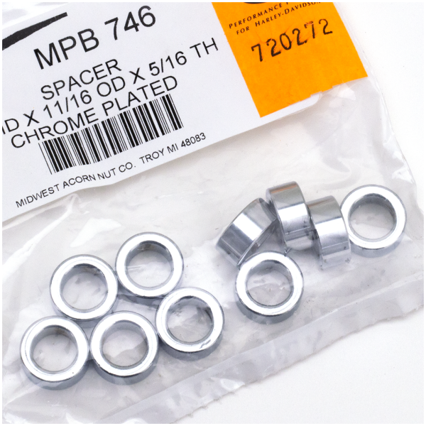 SPECIAL SIZE CHROME-PLATED FLAT WASHERS 10pck Washers 7/16 x 11/16 x 5/16