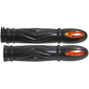 RBS GRIP SET FOR USE WITH KELLERMANN TURNSIGNALS RBS v-style gripset f/kellermann black
