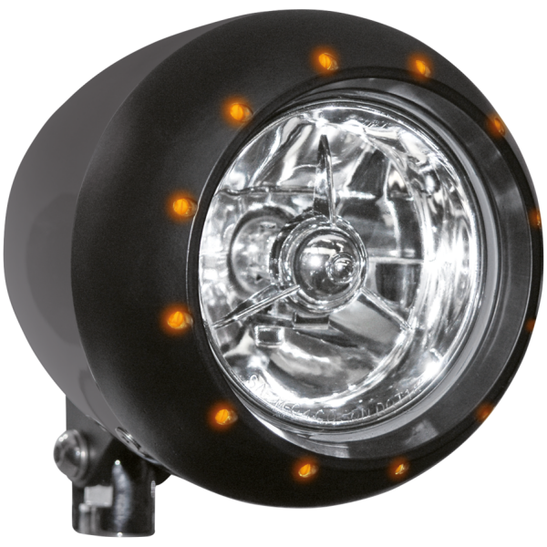5 3/4" ALIEN BLACK HEADLIGHT Blck Alien headled headlight w/turnsignl