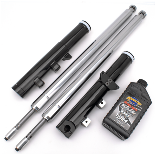 TON PELS SIGNATURE "FAT BUBBA" FRONT FORKS Black Anodized Bubba fork legs 3" o.s.