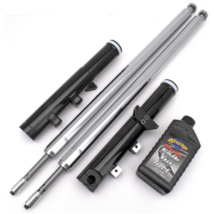 TON PELS SIGNATURE "FAT BUBBA" FRONT FORKS Black Anodized Bubba fork legs 6" o.s.