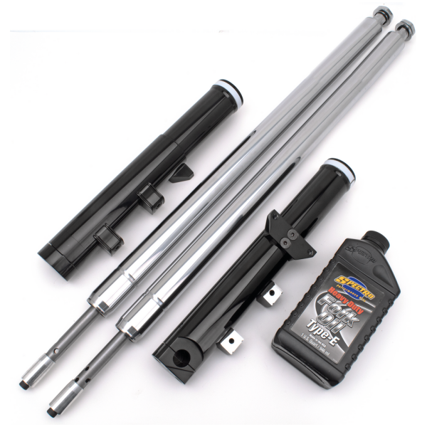 TON PELS SIGNATURE "FAT BUBBA" FRONT FORKS Black Anodized Bubba fork legs 6" o.s.