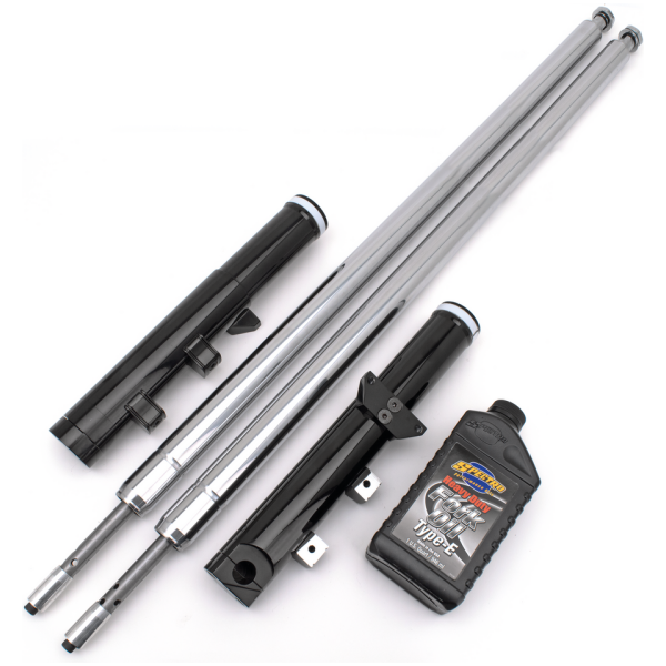TON PELS SIGNATURE "FAT BUBBA" FRONT FORKS Black Anodized Bubba fork legs 12" o.s.