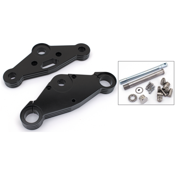 TON PELS SIGNATURE "FAT BUBBA" FRONT FORKS Black Anodized Bubba triple trees 0dg