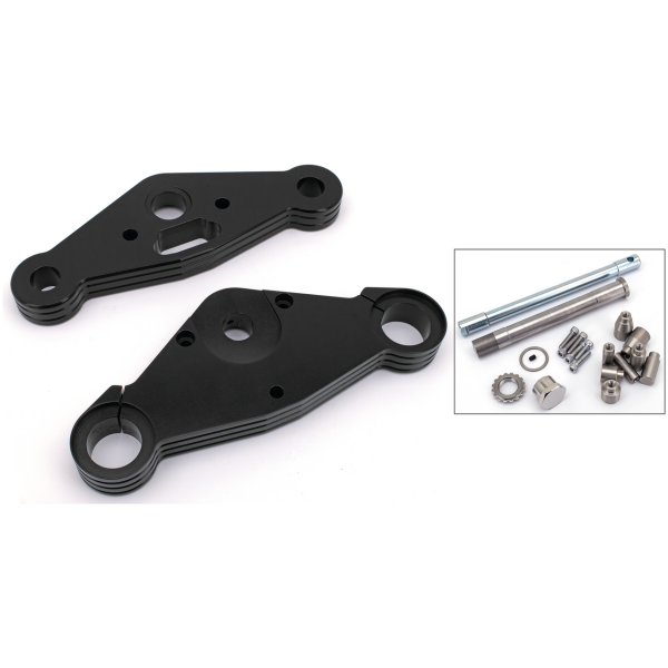 TON PELS SIGNATURE "FAT BUBBA" FRONT FORKS Black Anodized Bubba triple trees 6dgr
