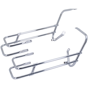 DUAL RAIL SADDLEBAG GUARDS Saddlebag Chrome Guard Kit FLH/T09-13