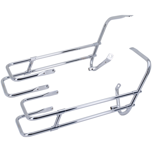 DUAL RAIL SADDLEBAG GUARDS Saddlebag Chrome Guard Kit FLH/T09-13