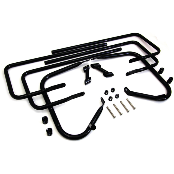 DUAL RAIL SADDLEBAG GUARDS Saddlebag Black Guard Kit FLH/T09-13