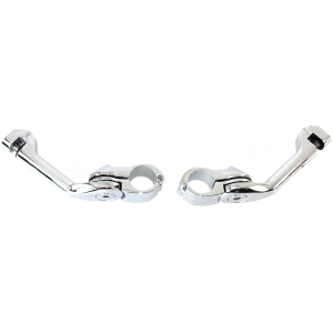 ADJUSTABLE ANGLED HIGHWAY PEG MOUNTING KITS Adj. Peg mounts Angled 5" Long Chrome