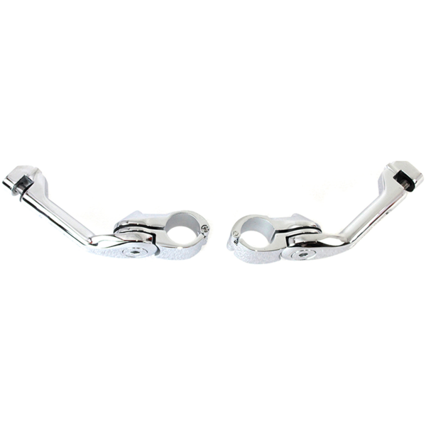 ADJUSTABLE ANGLED HIGHWAY PEG MOUNTING KITS Adj. Peg mounts Angled 5" Long Chrome