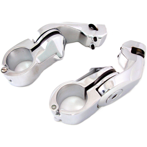 ADJUSTABLE ANGLED HIGHWAY PEG MOUNTING KITS Adj. Peg mounts Angled 2.5" Short Chrome