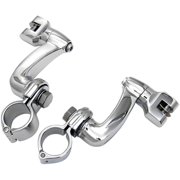360 DEGREE ADJUSTABLE HIGHWAY PEG MOUNTING KITS Highway Bar Peg Mounts Chrome