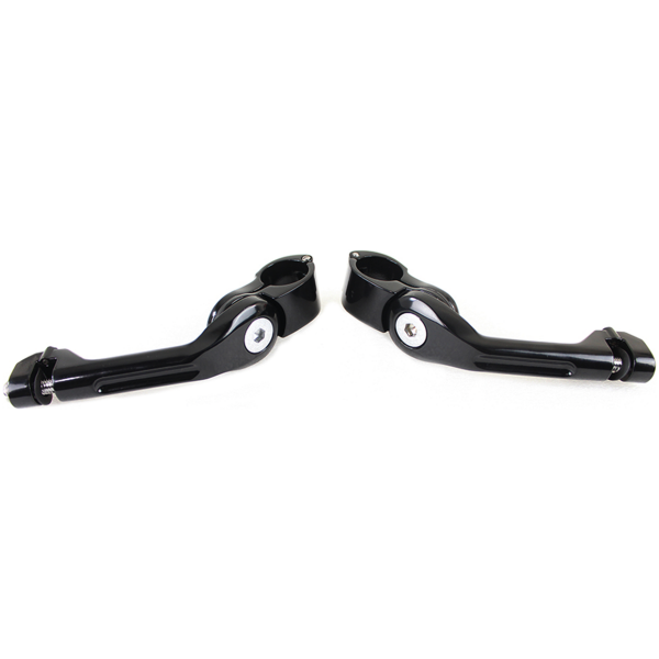 ADJUSTABLE ANGLED HIGHWAY PEG MOUNTING KITS Adj. Peg mounts Angled 5" Long Black