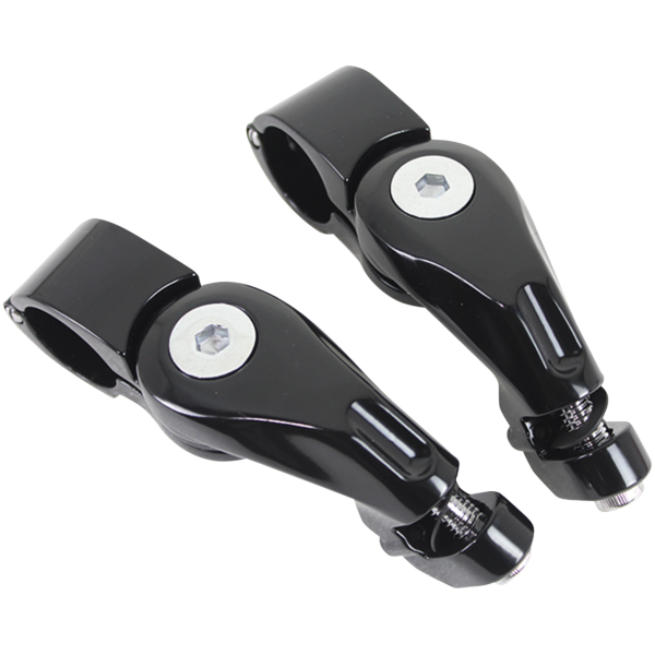ADJUSTABLE ANGLED HIGHWAY PEG MOUNTING KITS Adj. Peg mounts Angled 2.5" Short Black