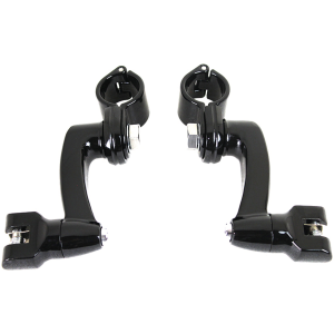 360 DEGREE ADJUSTABLE HIGHWAY PEG MOUNTING KITS Highway Bar Peg Mounts Black