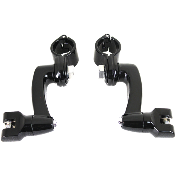 360 DEGREE ADJUSTABLE HIGHWAY PEG MOUNTING KITS Highway Bar Peg Mounts Black