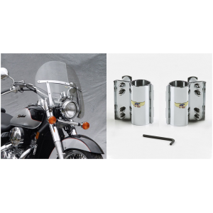 NATIONAL CYCLE CHOPPED HEAVY-DUTY WINDSHIELD Chopped H-Duty kit clear FXST84-up