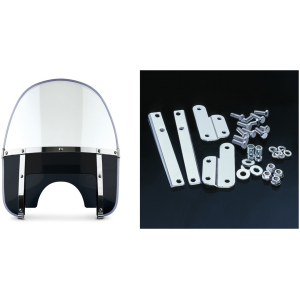NATIONAL CYCLE BEADED HEAVY DUTY WINDSHIELD Beaded H-Duty kit clear & black FL49-59