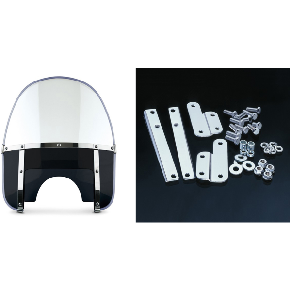 NATIONAL CYCLE BEADED HEAVY DUTY WINDSHIELD Beaded H-Duty kit clear & black FL49-59