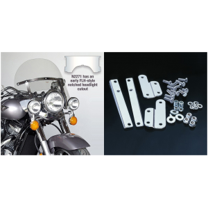 NATIONAL CYCLE CHOPPED HEAVY-DUTY WINDSHIELD Chopped H-Duty kit clear FL60-84