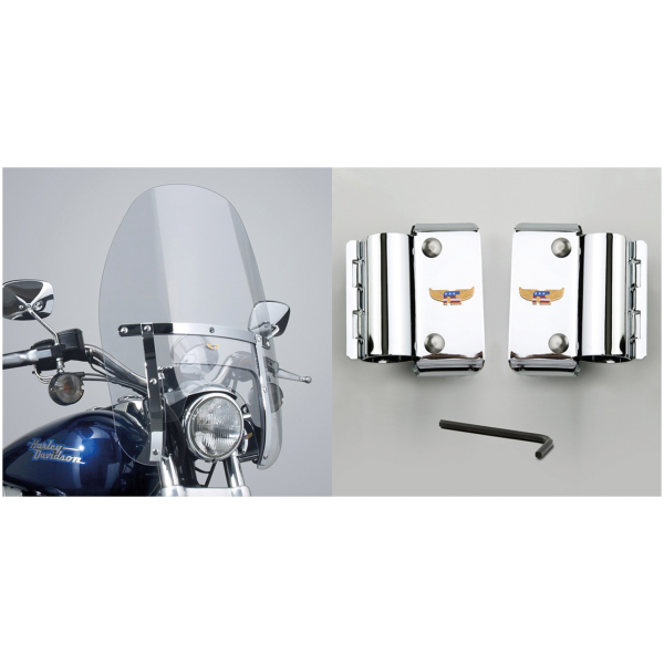 NATIONAL CYCLE NARROW FRAME HEAVY DUTY WINDSHIELDS Custom Heavy Duty kit XL86-up FXD93-05