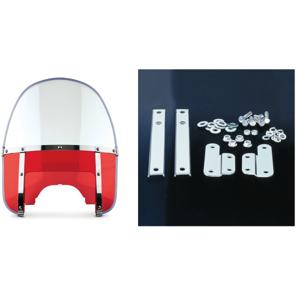 NATIONAL CYCLE BEADED HEAVY DUTY WINDSHIELD Beaded H-Duty 60-84 style red