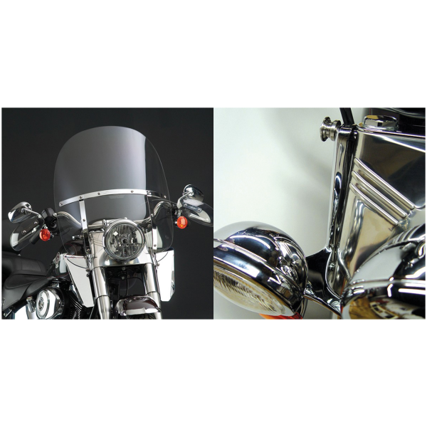 NATIONAL CYCLE SWITCHBLADE 2-UP QUICK-RELEASE WINDSHIELDS Switchblade 2-up kit FLST86-up w/lightbr