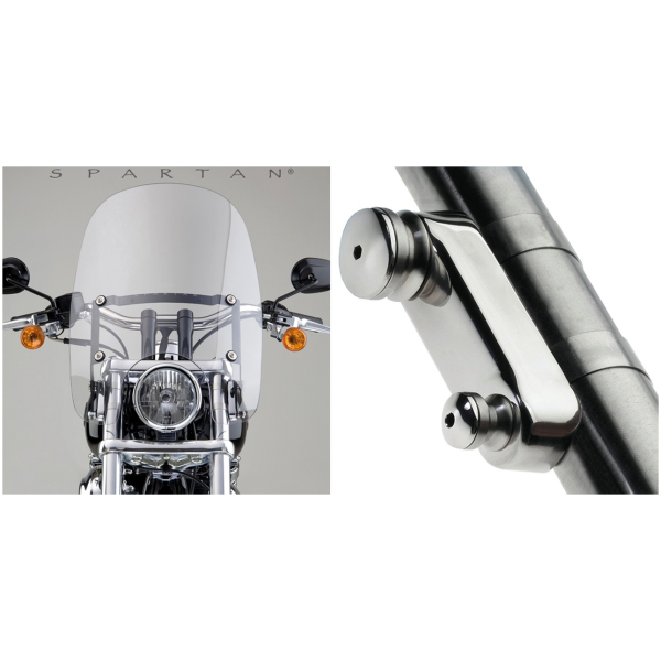 NATIONAL CYCLE SPARTAN QUICK-RELEASE WINDSHIELDS Spartan 19" kit 49mm forks