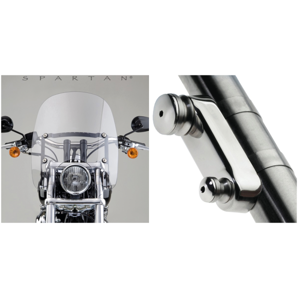 NATIONAL CYCLE SPARTAN QUICK-RELEASE WINDSHIELDS Spartan 17" kit FXST w/41mm forks