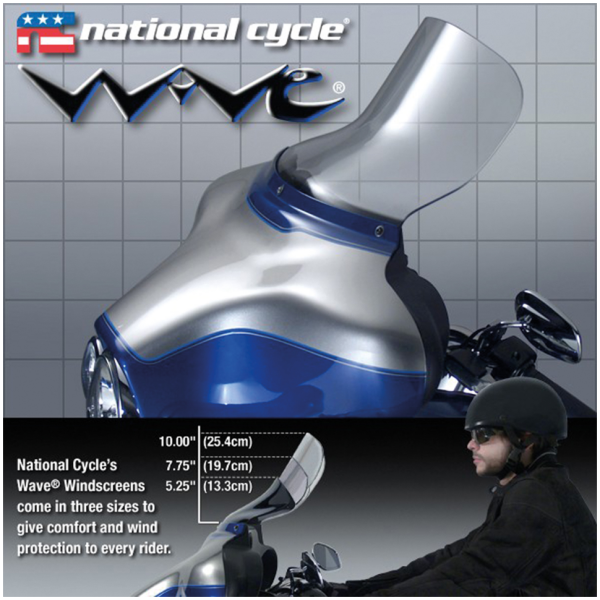 NATIONAL CYCLE WAVE WINDSHIELDS FOR TOURING Wave Tall Clear Screen FLH96-13
